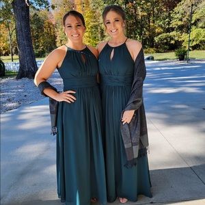 Azazie Bonnie Dress • Bridesmaids dress • pine green • green • only worn once •